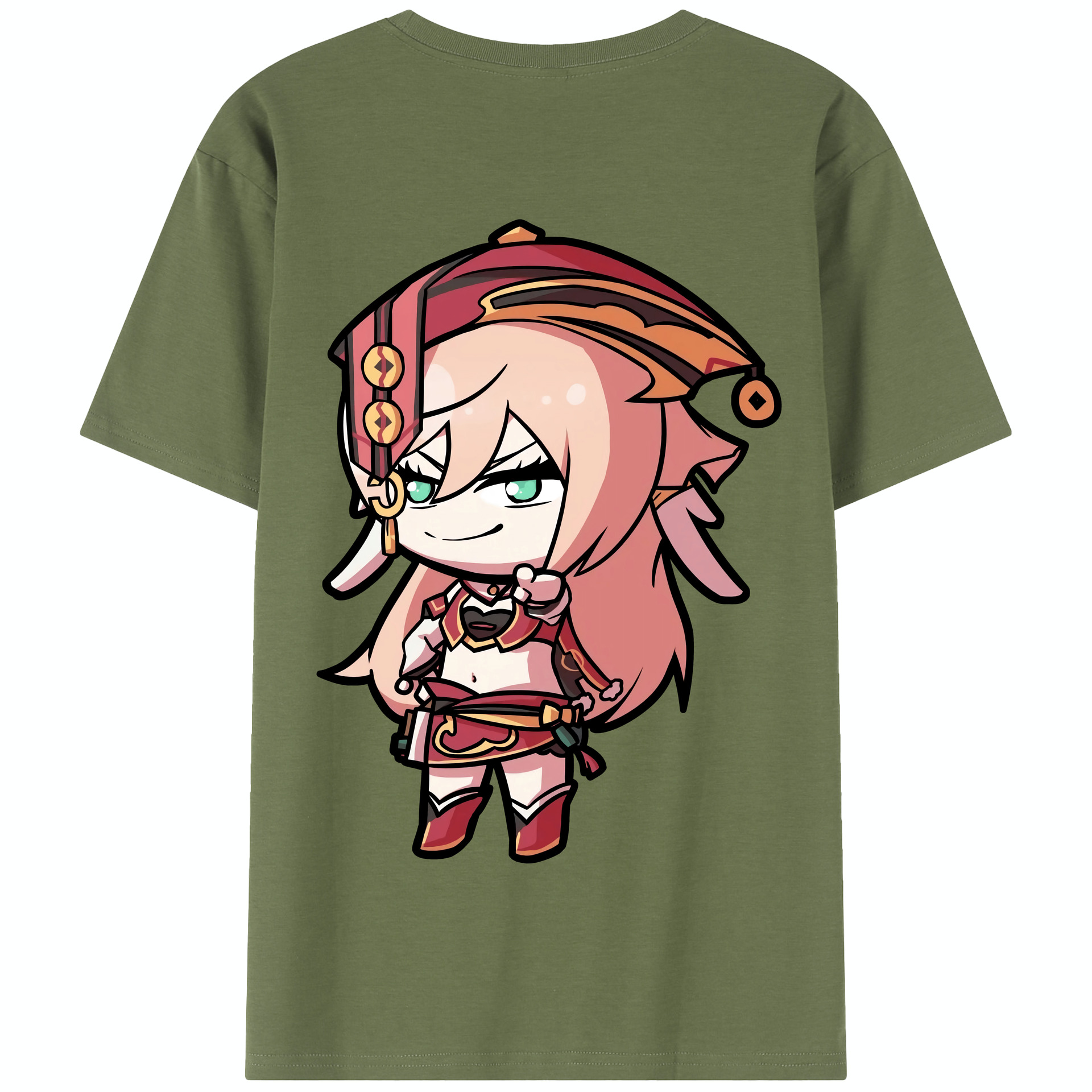 げんし神 ヤンフェイ genshin Yanfei 綿100％半袖Tシャツ（背面プリント）
